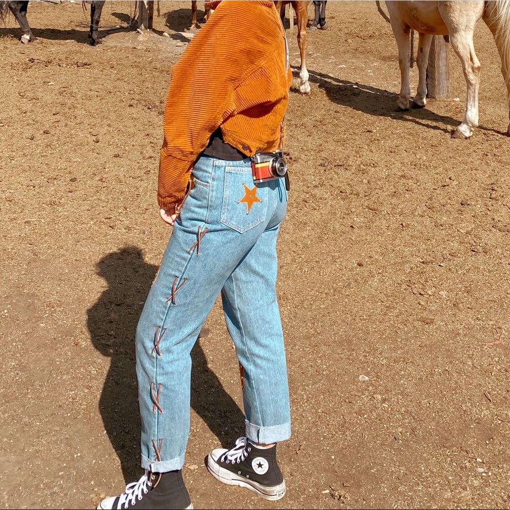 Cowboy cowgirl western star vintage denim jeans